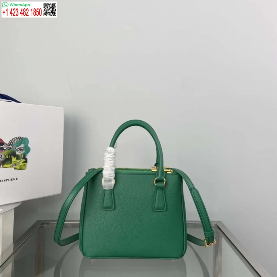 Replica Prada 1ba906 Prada Galleria Saffiano Læder Mini-taske Grøn